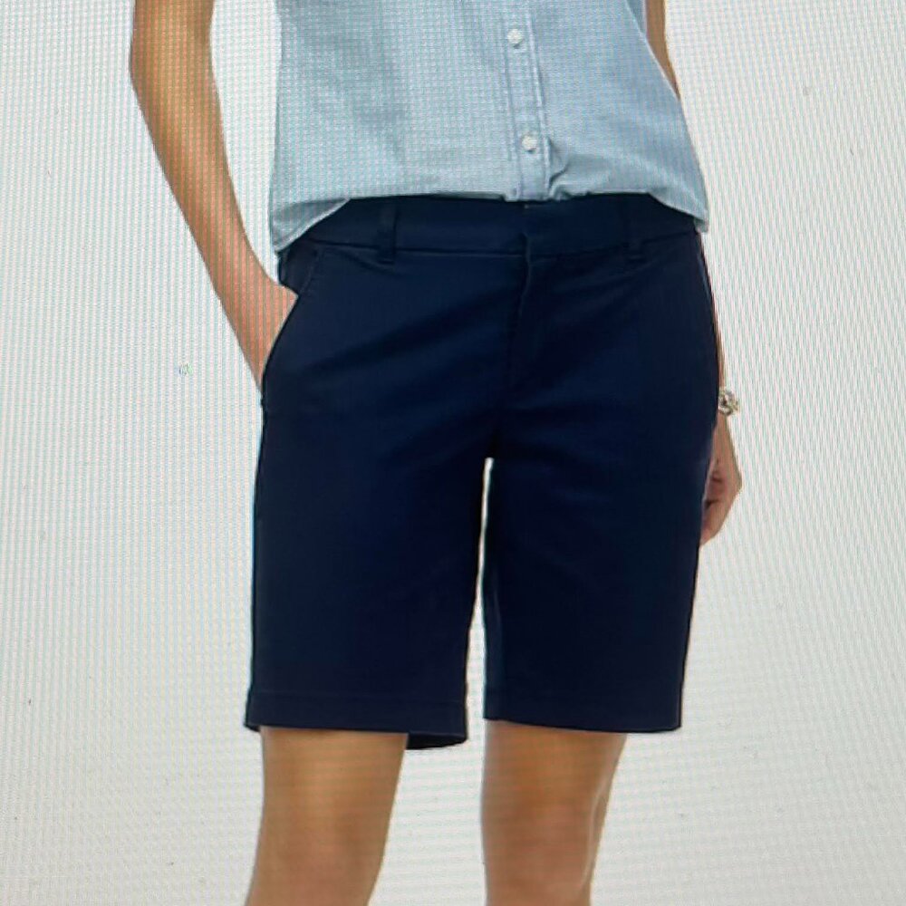 J. Crew Dark Navy Bermuda Shorts with Belt Loops